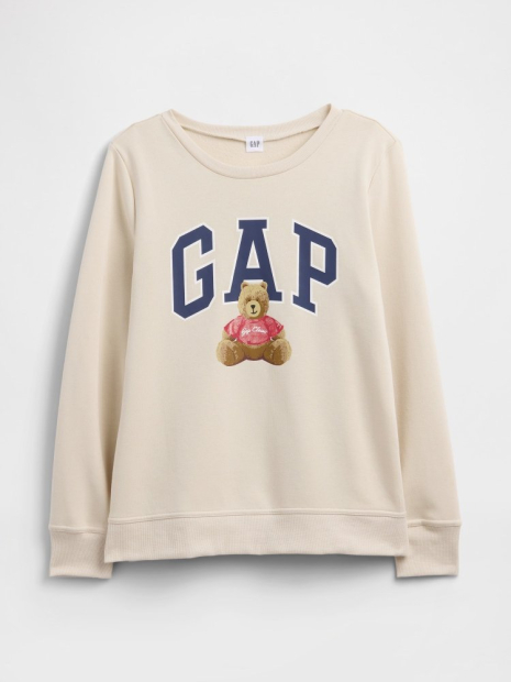 Свитшот женский на флисе GAP с логотипом 1159853076 (Бежевый XL)