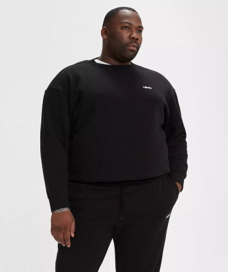 Чоловічий світшот Levi's на флісі 1159853313 (Чорний XXL)