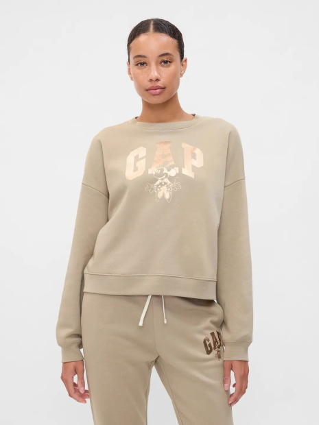 Світшот жіночий на флісі GAP з логотипом 1159853906 (Бежевий XS)
