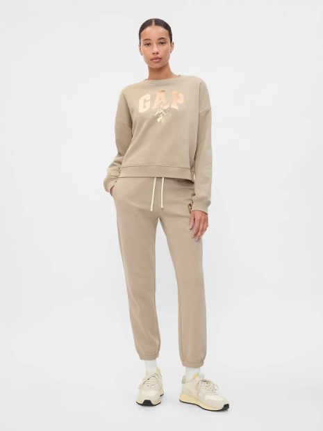 Світшот жіночий на флісі GAP з логотипом 1159853906 (Бежевий XS)