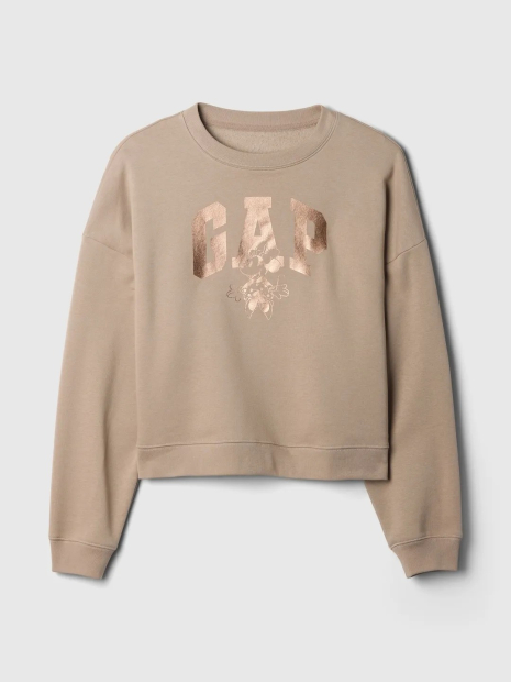 Світшот жіночий на флісі GAP з логотипом 1159853906 (Бежевий XS)