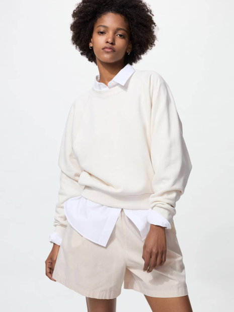 Світшот UNIQLO з круглим вирізом 1159854268 (Молочний L)