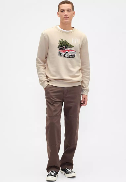 Світшот чоловічий GAP з логотипом 1159855501 (Бежевий L)