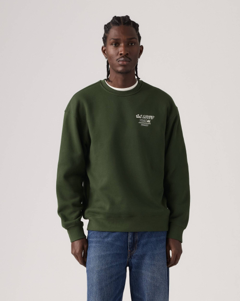 Чоловічий світшот Levi's на флісі 1159858072 (Зелений XXL)