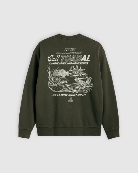 Мужской свитшот Levi's на флисе 1159858072 (Зеленый XXL)