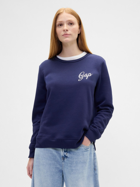 Свитшот женский на флисе GAP с логотипом 1159858117 (Синий L)