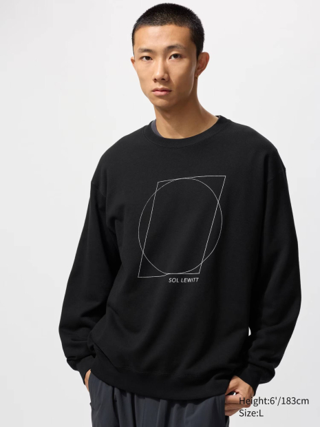 Світшот MoMA UNIQLO з принтом 1159858232 (Чорний L)