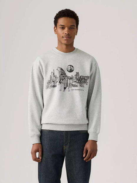 Світшот Levi's на флісі 1159858318 (Сірий M)