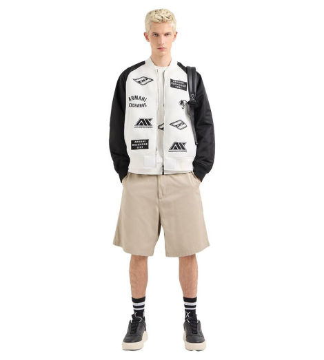 Чоловічий світшот Armani Exchange з вишивкою 1159858797 (Білий XXL)