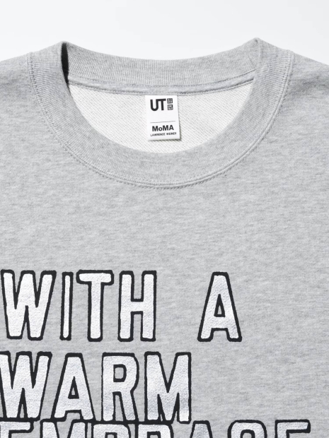 Свитшот MoMA UNIQLO с принтом 1159858951 (Серый M)