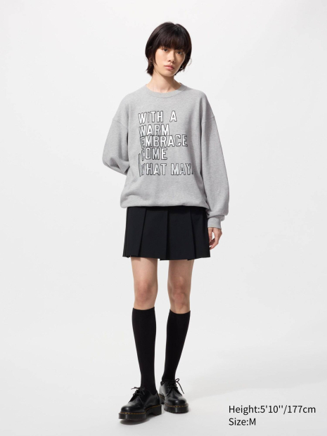 Свитшот MoMA UNIQLO с принтом 1159858951 (Серый M)