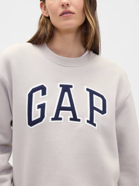 Світшот на флісі GAP з логотипом 1159859816 (Сірий XL)