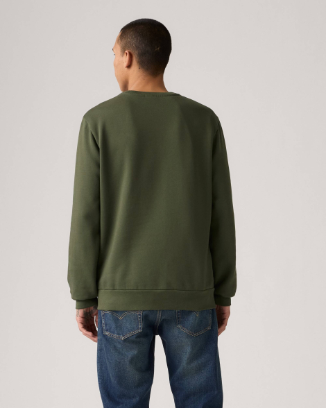 Мужской свитшот на флисе Levi's с логотипом 1159859902 (Зеленый XL)