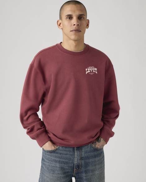 Світшот Levi's на флісі 1159860491 (Бордовий M)