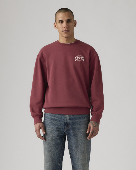 Світшот Levi's на флісі 1159860490 (Бордовий L)
