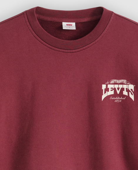 Світшот Levi's на флісі 1159860490 (Бордовий L)