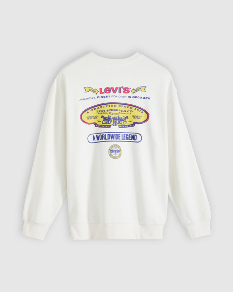 Мужской свитшот Levi's на флисе 1159861509 (Молочный M)