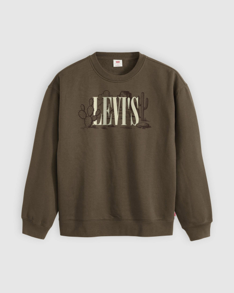 Свитшот с принтом Levi's на флисе 1159861361 (Коричневый XL)