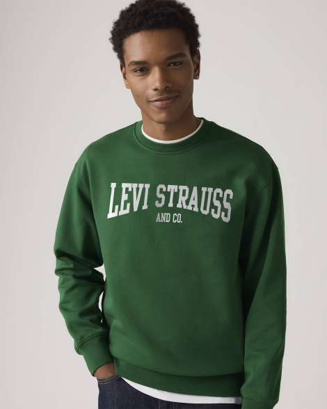 Світшот з принтом Levi's на флісі 1159861365 (Зелений M)