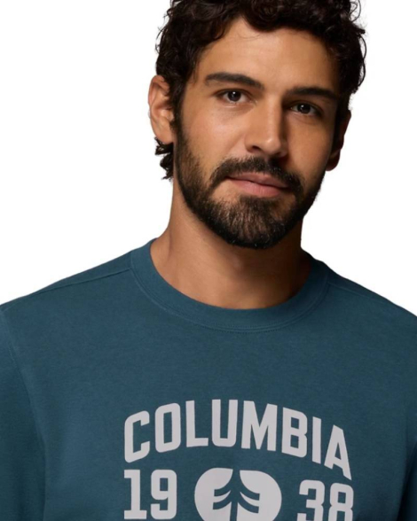 Мужской свитшот Columbia на флисе 1159861557 (Бирюзовый S)