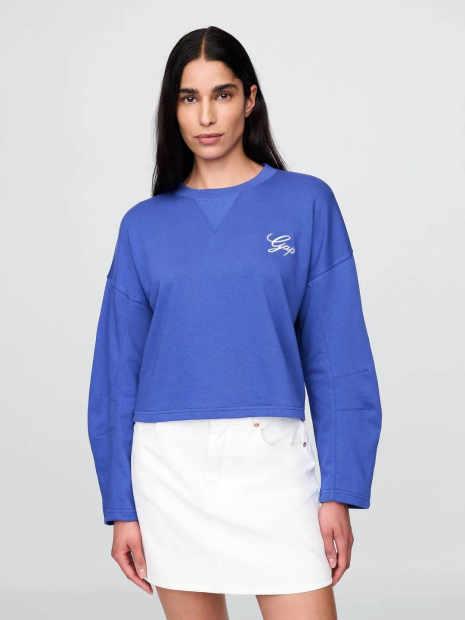 Свитшот женский GAP с логотипом 1159861692 (Синий XL)