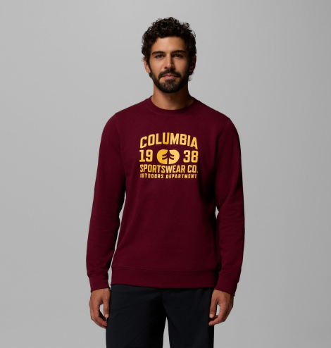 Мужской свитшот Columbia на флисе 1159861696 (Бордовый L)