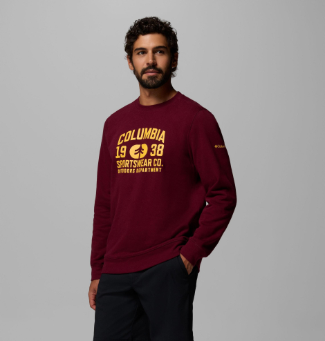 Мужской свитшот Columbia на флисе 1159861696 (Бордовый L)