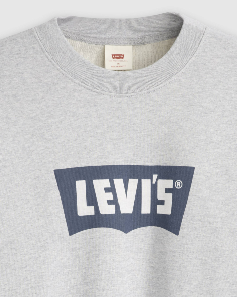 Чоловічий світшот Levi's з логотипом 1159862505 (Сірий XXL)