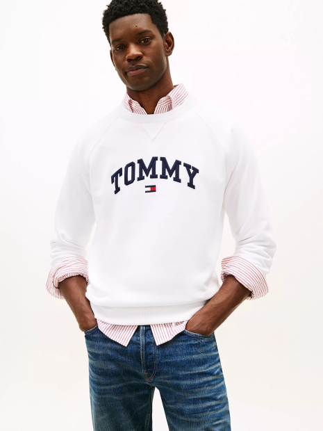 Мужской свитшот Tommy Hilfiger на флисе 1159862801 (Белый M)