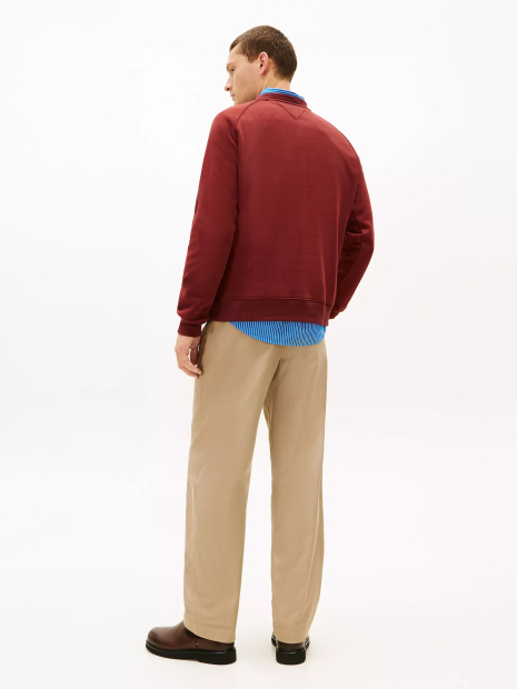 Мужской свитшот Tommy Hilfiger на флисе 1159862810 (Бордовый M)