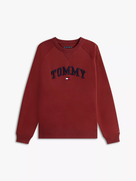 Мужской свитшот Tommy Hilfiger на флисе 1159862810 (Бордовый M)