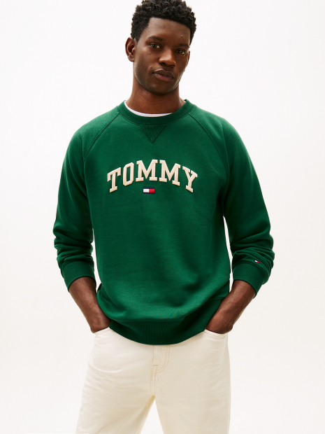 Мужской свитшот Tommy Hilfiger на флисе 1159862929 (Зеленый L)