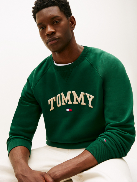Мужской свитшот Tommy Hilfiger на флисе 1159862929 (Зеленый L)