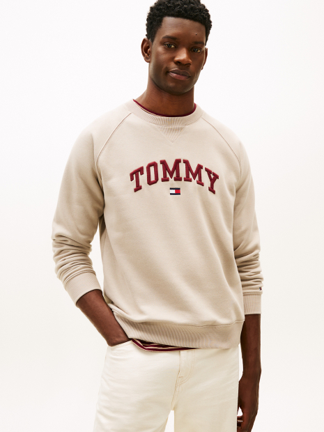 Мужской свитшот Tommy Hilfiger на флисе 1159862933 (Бежевый XXL)