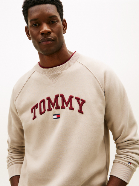 Мужской свитшот Tommy Hilfiger на флисе 1159862933 (Бежевый XXL)