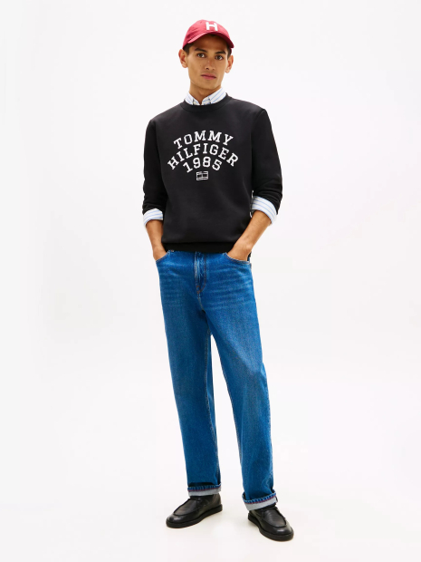 Мужской свитшот Tommy Hilfiger на флисе 1159863150 (Черный M)