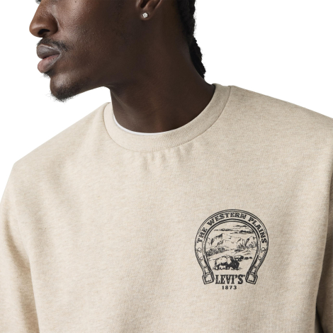 Свитшот с принтом Levi's на флисе 1159863210 (Бежевый XXL)