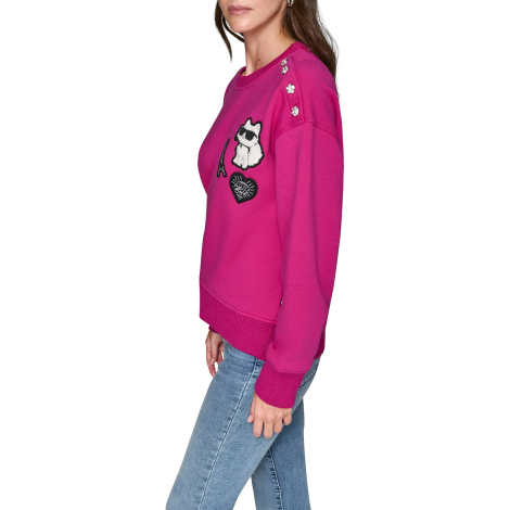 Женский свитшот Karl Lagerfeld Paris с логотипом 1159863449 (Розовый M)