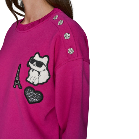 Женский свитшот Karl Lagerfeld Paris с логотипом 1159863449 (Розовый M)