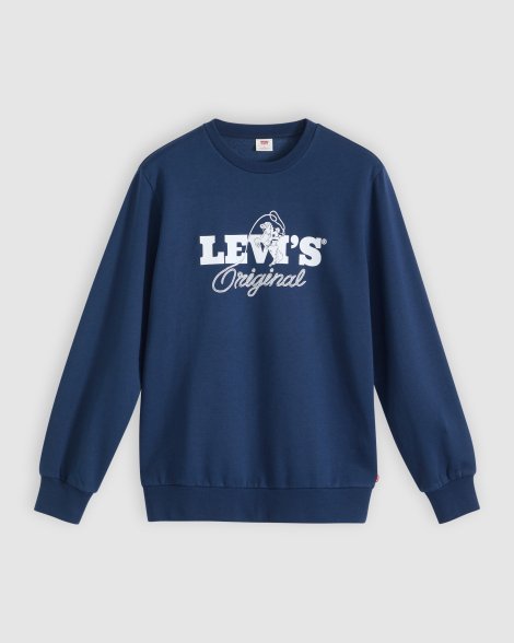 Свитшот с принтом Levi's на флисе 1159864024 (Синий M)