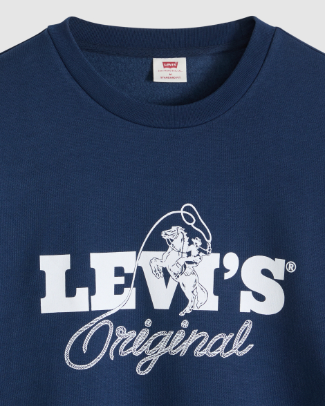 Свитшот с принтом Levi's на флисе 1159864024 (Синий M)