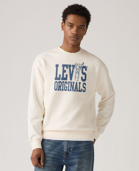 Свитшот с принтом Levi's на флисе 1159864618 (Молочный M)