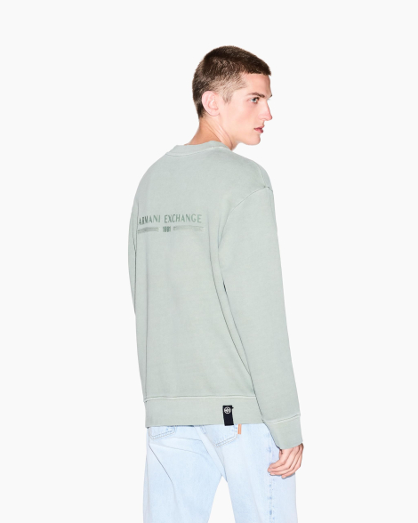 Чоловічий світшот Armani Exchange з логотипом 1159864809 (Зелений M)