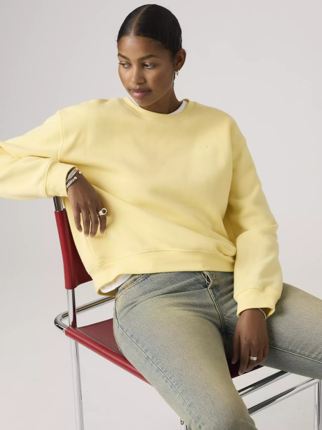 Свитшот женский Levi's на флисе 1159867640 (Желтый S)