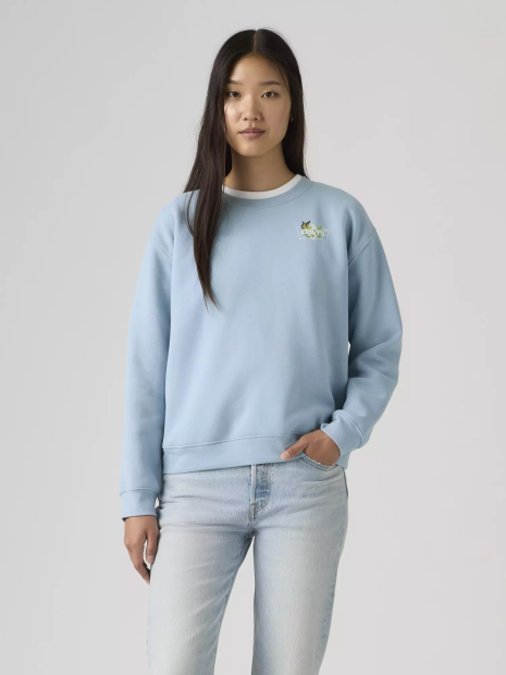 Свитшот женский Levi's на флисе 1159868652 (Голубой XL)