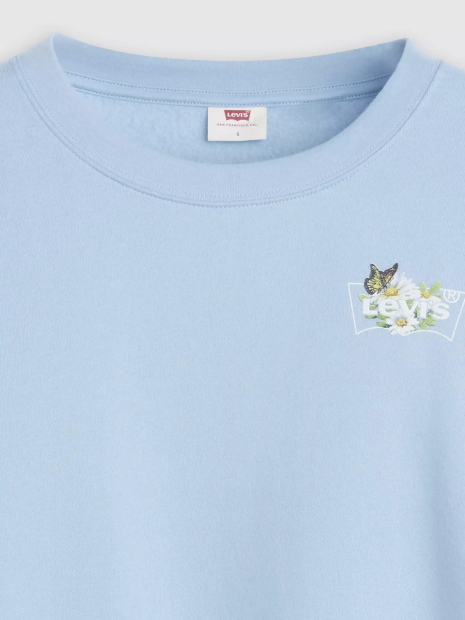 Світшот жіночий Levi's на флісі 1159868652 (Блакитний XL)