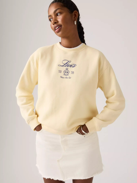 Свитшот женский Levi's на флисе 1159869304 (Молочный L)