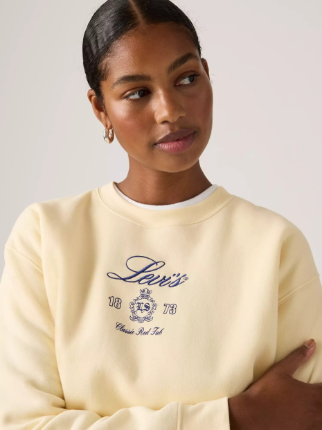 Свитшот женский Levi's на флисе 1159869304 (Молочный L)