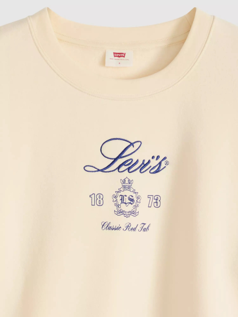 Свитшот женский Levi's на флисе 1159869304 (Молочный L)