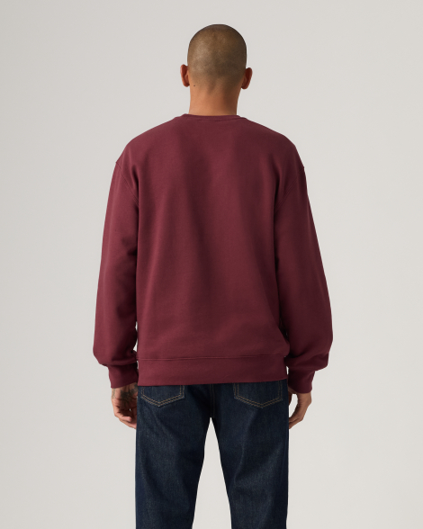 Свитшот на флисе Levi's с принтом 1159951588 (Бордовый L)